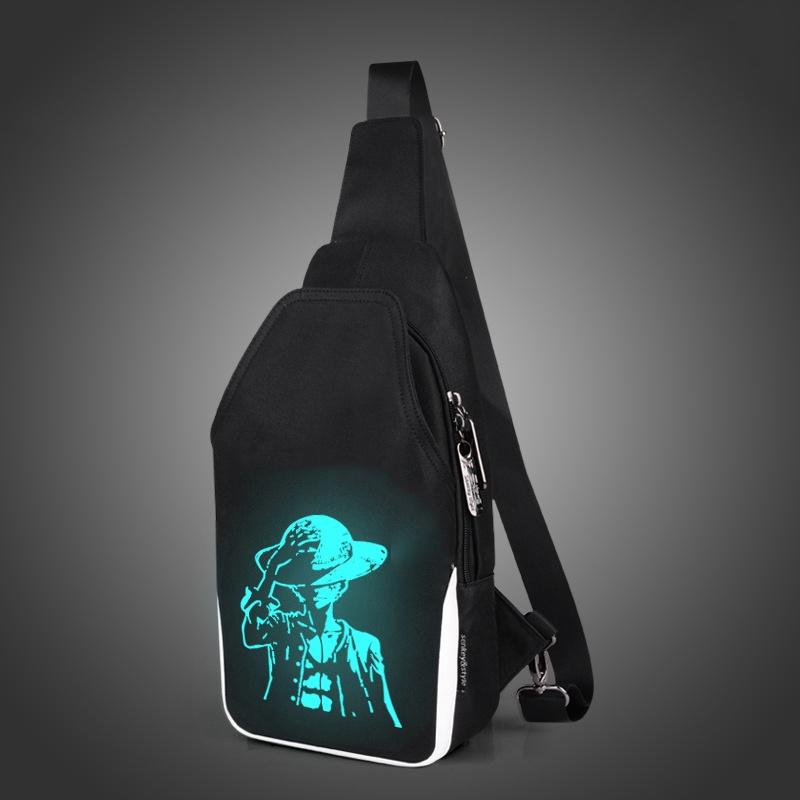 Stylish Luminous Outdoor Backpack With Usb Charging And Earphone Jack For School