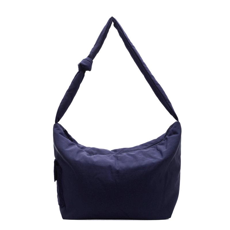 Solid Color Simple Casual Cotton Bag Large Capacity Texture Versatile Shoulder Bag Korean Version Messenger Tote Bag