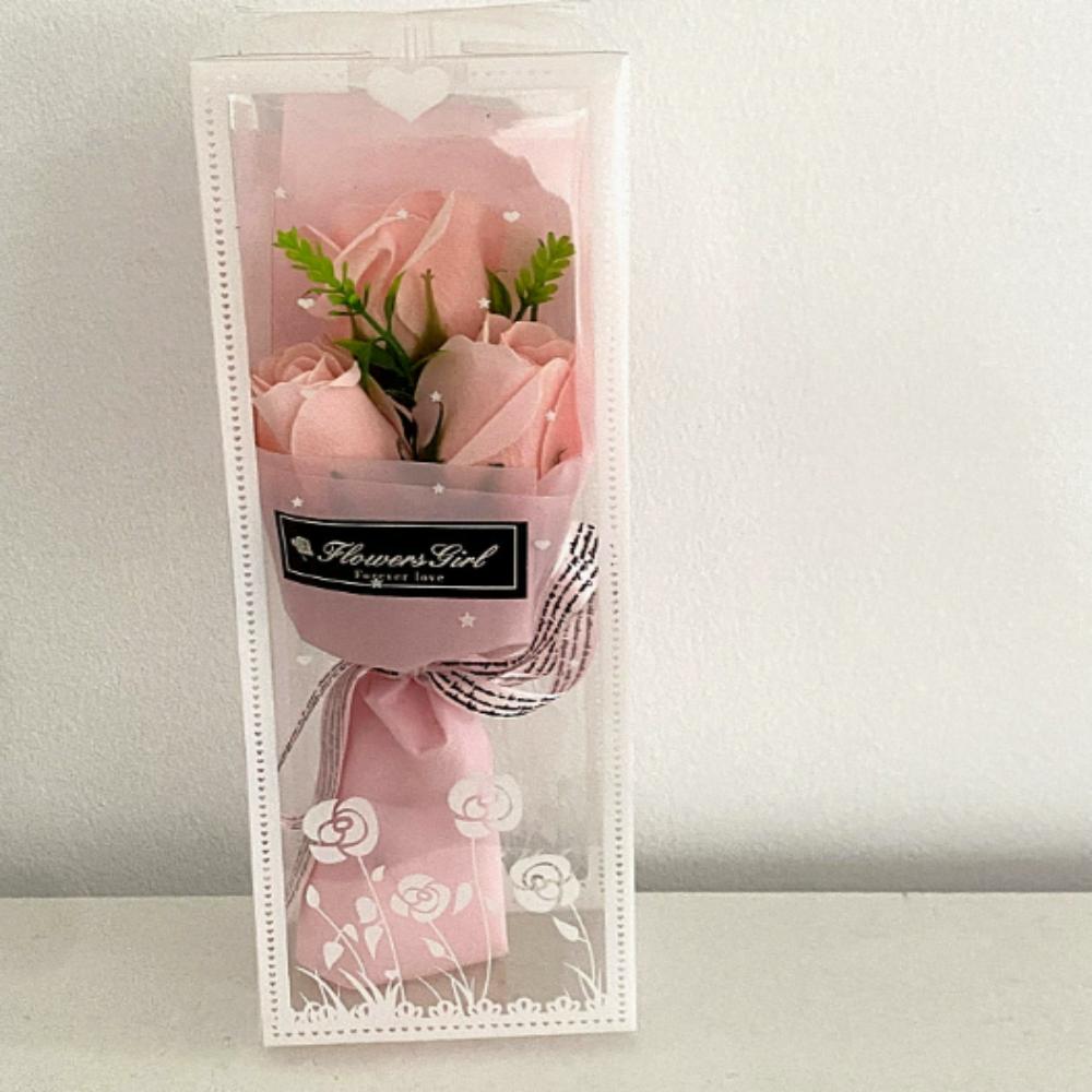 Decorations Valentine's Day Gift Wedding Decoration Mother's Day Artificial Rose Bouquet Artificial Flowers 3 Heads Soap Flower