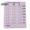 Daily Pill Organizer Feeding Reminder, Medication & Reading Tracker Board, Reusable Schedule Card with Green Medicine For Elderly Slider Markers, Pet