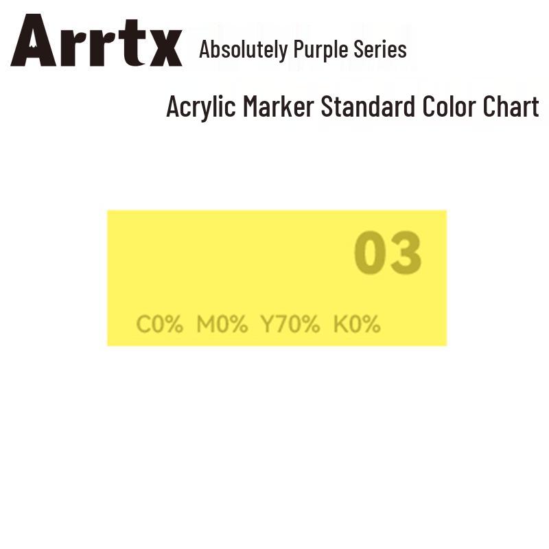 Arrtx Ataishi Акриловый маркер с мягким наконечником, 1 шт., Абсолютно фиолетовый, Стиль A/B, 30 цветов, Водонепроницаемый, Быстросохнущий, Непрозрачный.