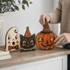 Деревянные поделки для декора дома, Хэллоуинские многоуровневые подставки, Деревянные настольные украшения, Винтажные центральные элементы, Настольные аксессуары, Реквизит для фотографии