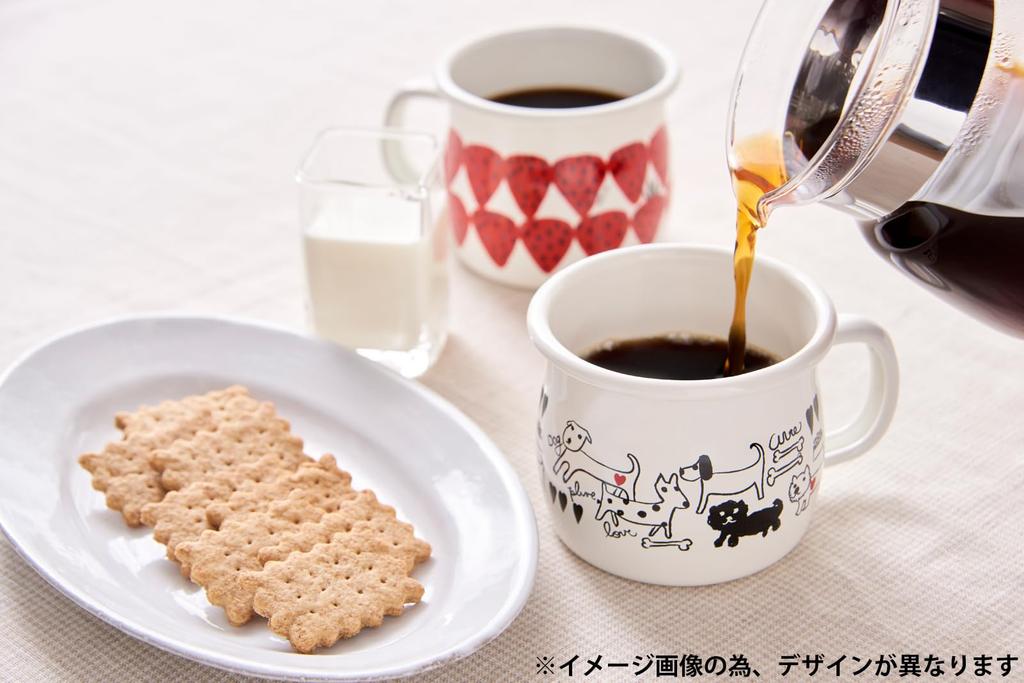 Toyo Horo Plune Enamel Mug, Mimikokomomo, Size: Approx. W12 x D9.5 x H7.5, PMA-512