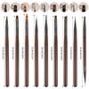 LINMANDA 9Pcs Nail Brush Liner Painting Pen Manicure Acrylic Drawing Brush for Nail Art Design Nails Tip Display Painting Tool
