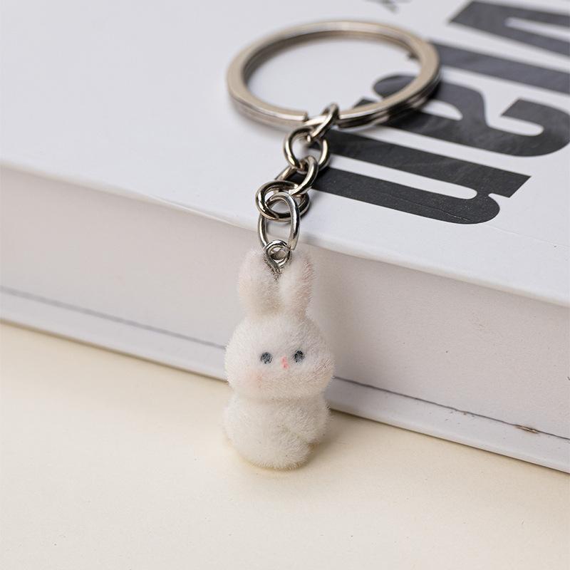 Брелок для ключей Furry Kitten Handmade Y2k Women Fashion Acrylic Animal Plush Bulb Keychain Bag Cushion Gift Keychain Accessories