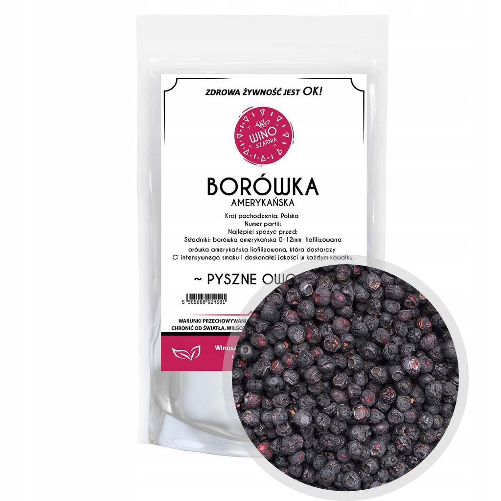 Borówka Amerykańska cała liofilizowana - pyszne owoce - 50g