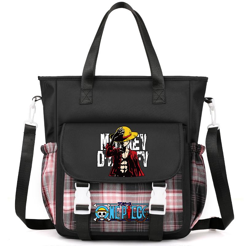 Аниме One Piece Дышащая компьютерная сумка женская сумка через плечо Милая сумка-мессенджер для подростков девочек и мальчиков школьная сумка женская повседневная моющаяся сумка