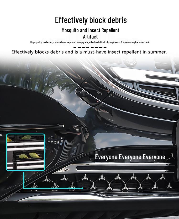 Mercedes-Benz E-Class Front Grille Insect Net and Protective Cover Clip-On Accessory