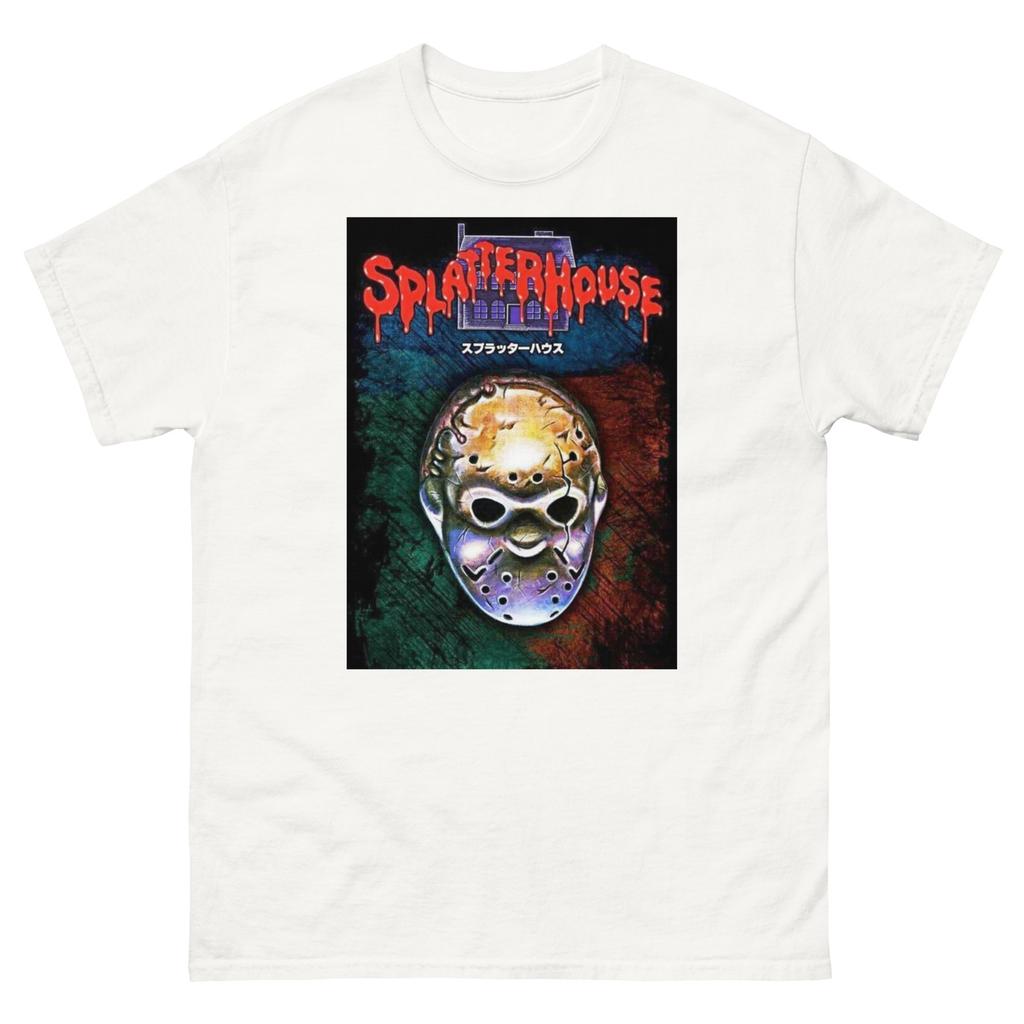Unisex Splatterhouse Poster Tee, Video Game Graphic T-Shirt Mens Womens Tees Top, Retro Gamer Gift