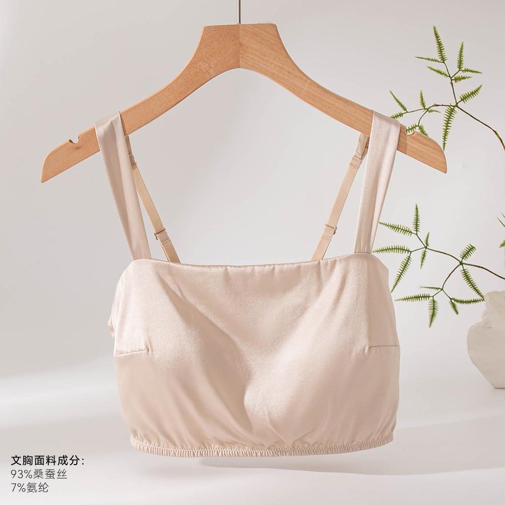 New tube top sling light luxury tube top mulberry silk sling small vest