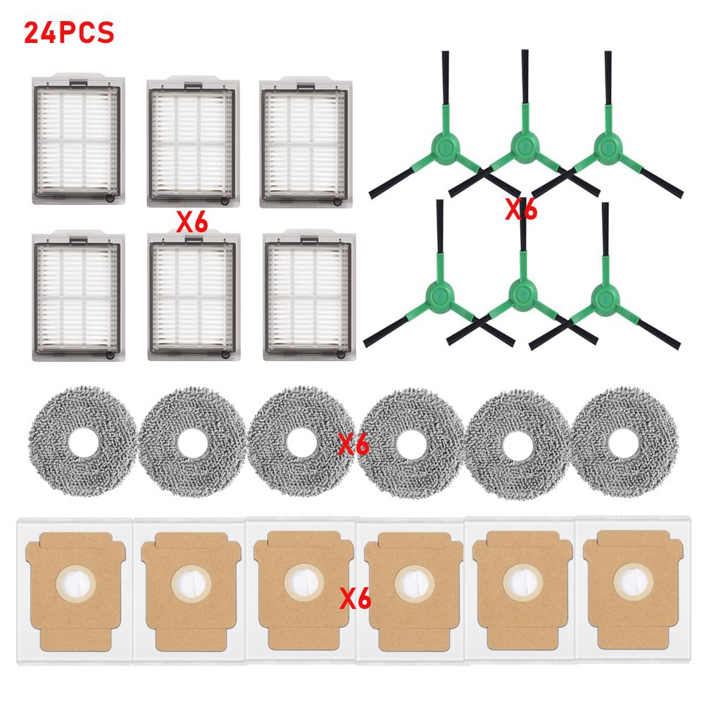 For iRobot Roomba Plus 405 Combo / 505 Combo Robot Vacuum Spare Parts Mop Cloths Filters Dust Bags Main Side Brushes Accessorie