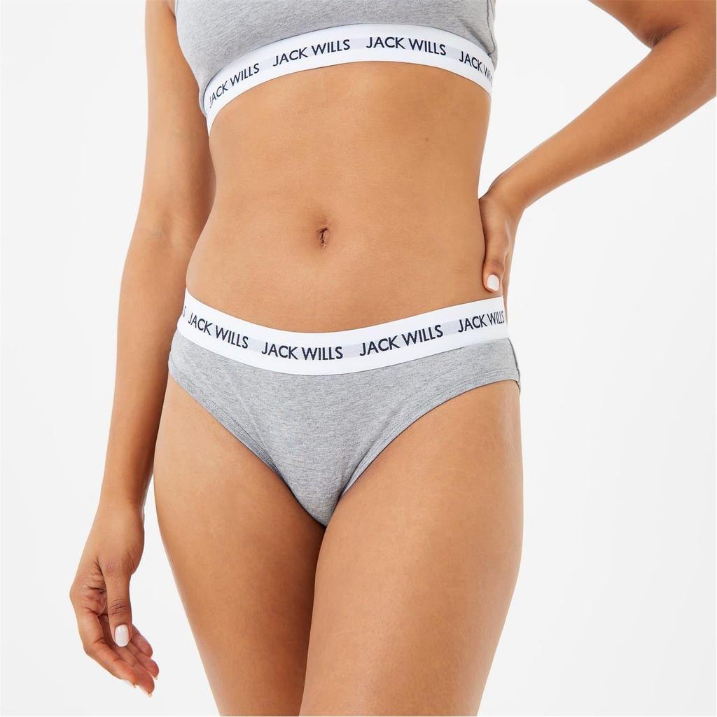 Jack Wills Womens/Ladies Repeat Logo Briefs (Pack of 3)