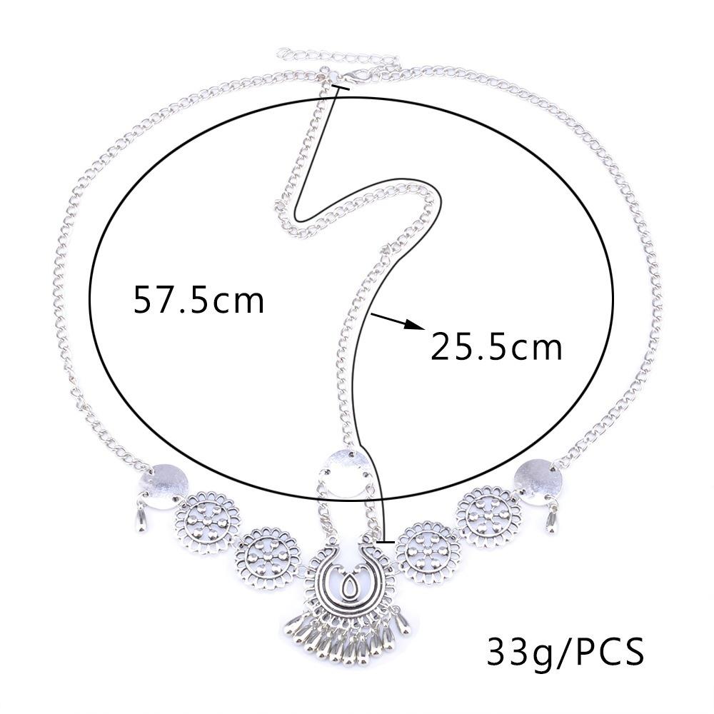 1pc Vintage Carve Drop Shape Tassel Headbands Hair Accessories MIT