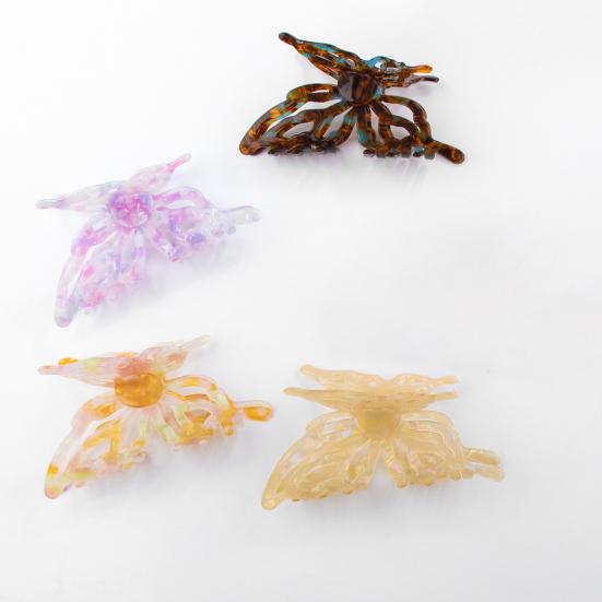 Hair Claw Hollow Butterfly Shape Back Head Shower Clip Strong Grip Medium Size Shark Hair Claw Versatile Hair