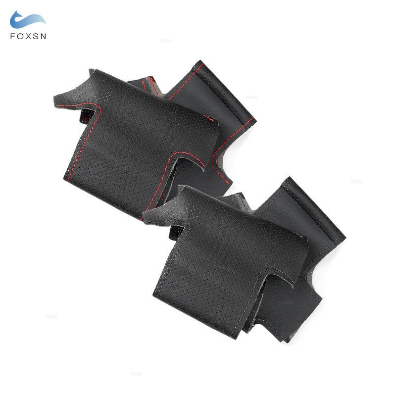 Оплетка на руль для Honda City 2002-2008 Civic 2002-2005 Fit Jazz 2001-2005 Автомобильный руль с перфорированным кожаным чехлом