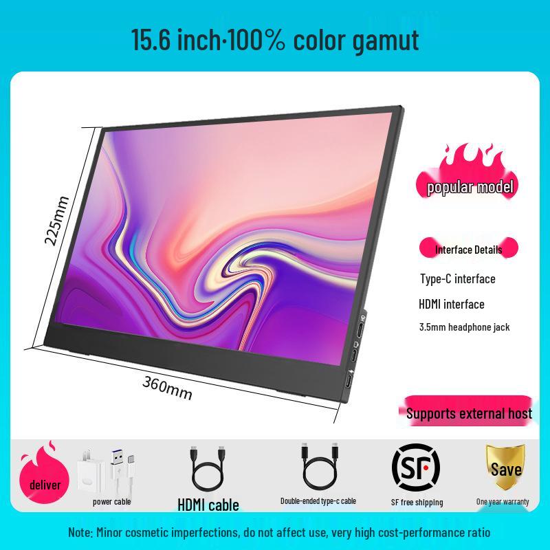 Портативный 4K IPS дисплей 14-15,6", расширение для ноутбука 144 Гц для PS4/Switch