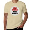 Love United Hate Glazer TShirt anime clothes summer top cotton graphic tees shirts Unisex graphic