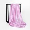 HUISHI Satin Scarf Solid Colors Neckerchief Hijab Scarf For Women Silk Satin Headband Hair Scarves 90cm Square Shawls For Lady