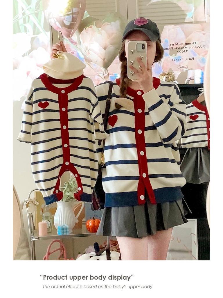 Осенний семейный свитерный набор 2025: Универсальный комбинезон для мамы-сына/дочери и малыша