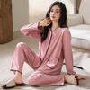 Женская пижама из немецкого бархата, теплая, с длинными рукавами, для осени и зимы, можно носить как домашнюю одежду, тонкий бархат, свободный крой, большой размер, высококачественный костюм