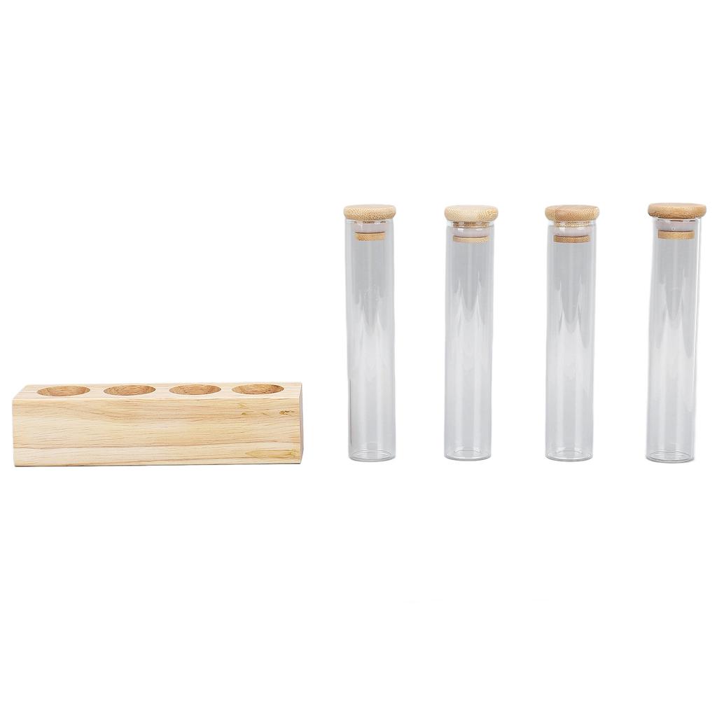 Coffee Bean Jars Canisters Coffee Storage Containers with Solid Wood Base Airtight Lids Single Dose Coffee Bean Storage