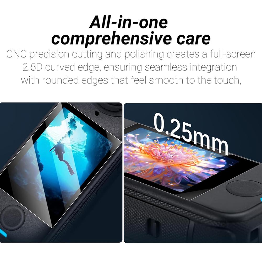 Premium PC Lens Guard Cap For Insta360 X4 Air Tempered Glass Film Screen Protector Protective Kit 360°Video Camera Accessories