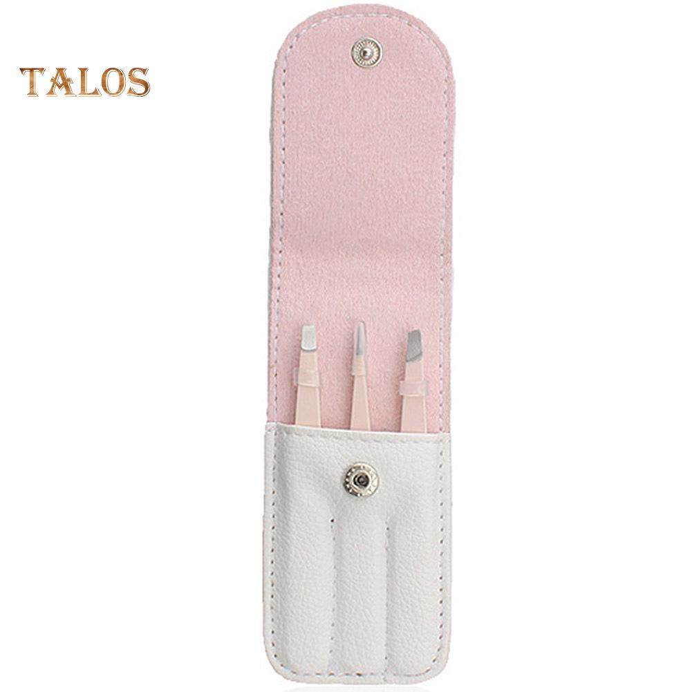 TBH, 3 шт., наклонный плоский пинцет из нержавеющей стали для бровей, набор зажимов для удаления волос