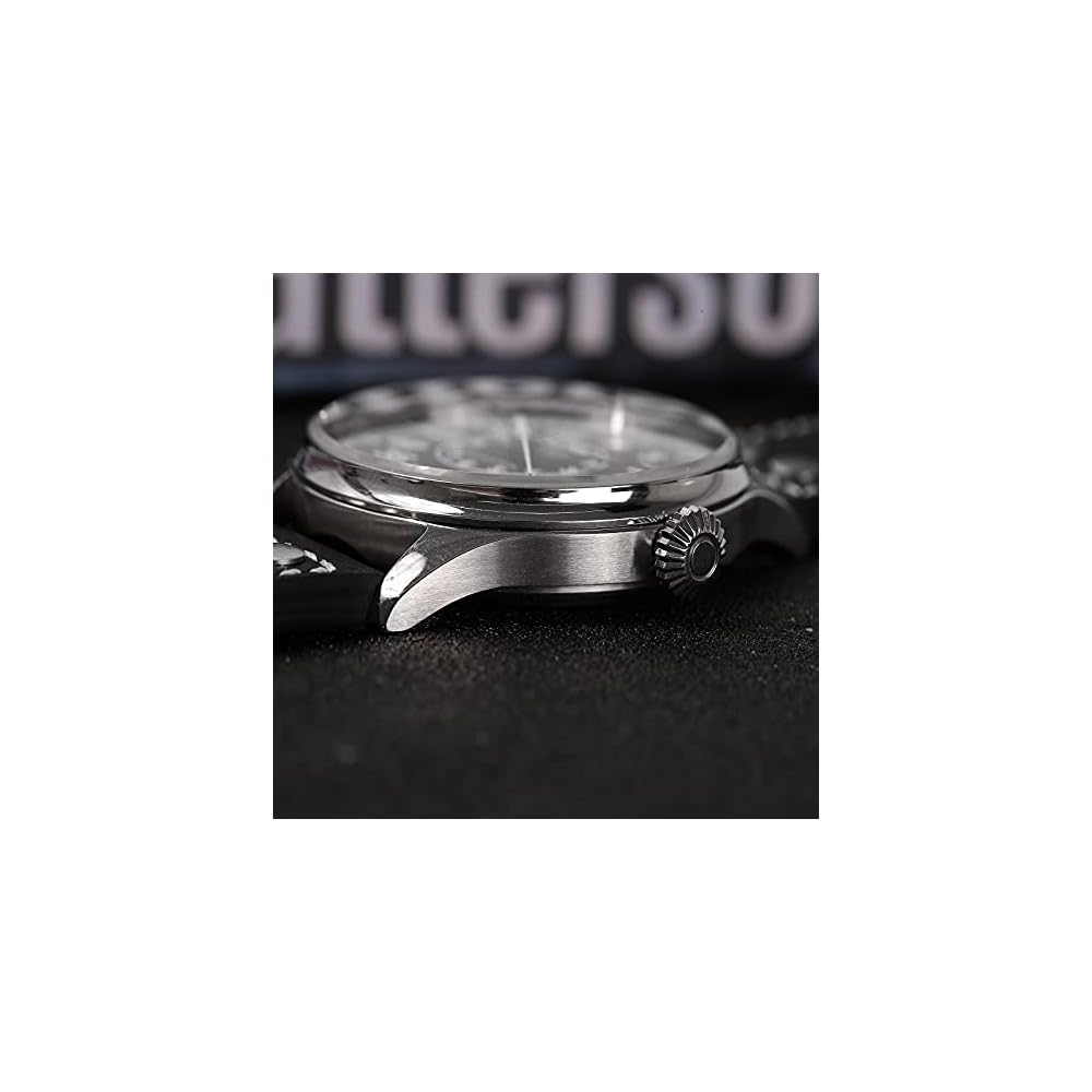 Hamayota Men's Automatic Military Watch Japanese Movement Pilot Watch Black Band