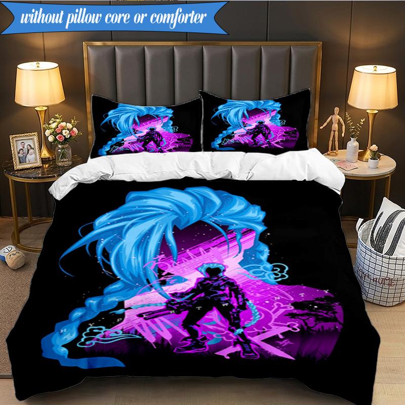 Fantasy Warrior Jing 3pcs K-pop music group Bedding set,Ideal for Bedroom, Dormitory,Including Duvet Cover And 2pcs Pillowcases,Fan gifts