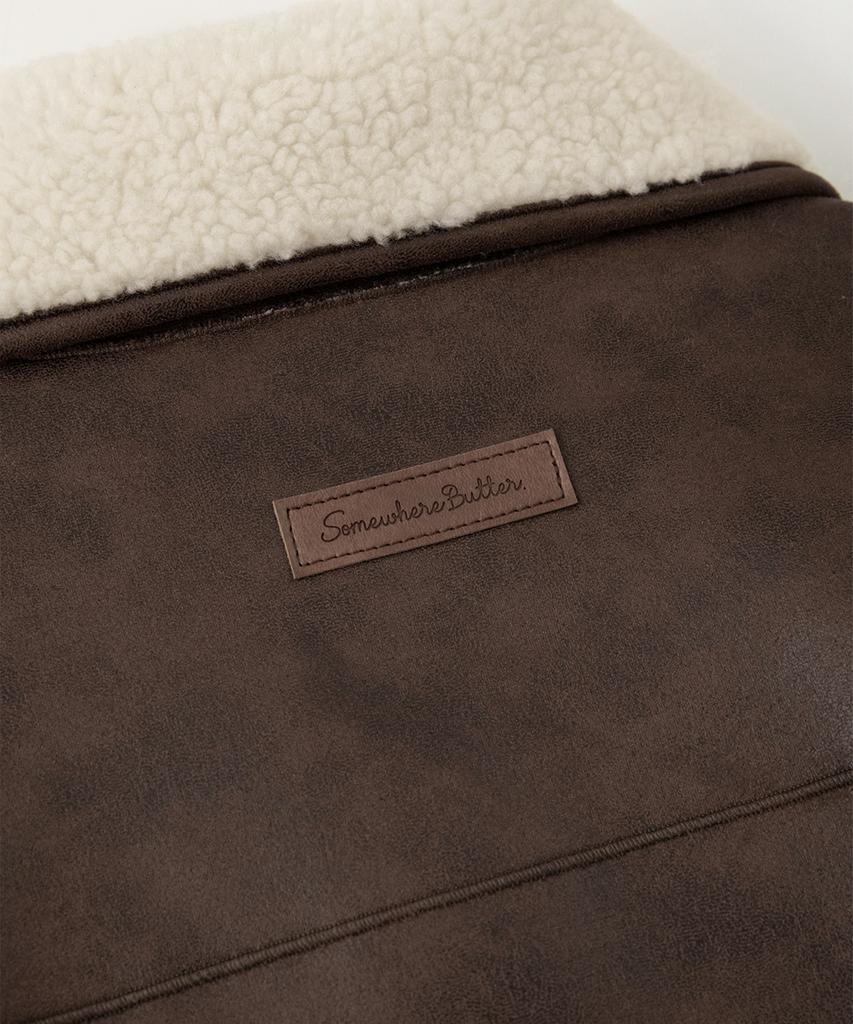 Somewherebutter Vintage Shearling Mustang - Dark Brown