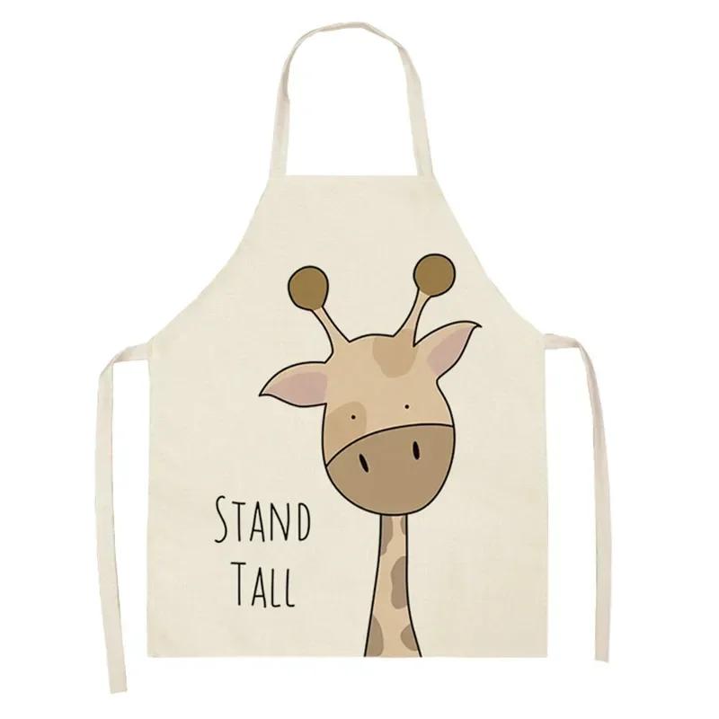 Фартук для готовки на кухне с изображением маленьких животных, льва, лося, лисы, детский фартук без рукавов для взрослых, семейный фартук, одежда для родителей и детей
