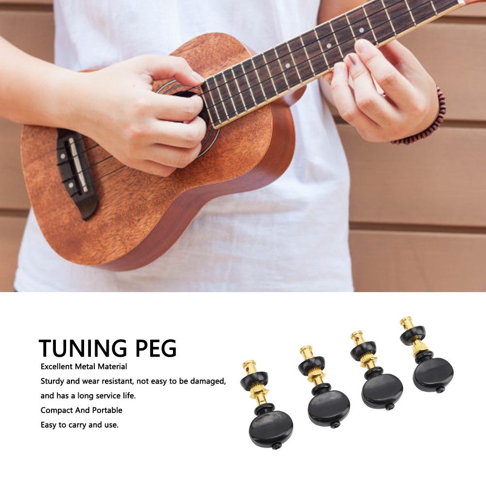 8PCS Metal, Plastic Ukulele Tuners Black And Golden Ukulele Tuning Keys Ukulele Tuning Peg  Ukulele