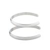 Pair of Surgical Stainless Set of 4SBG041SV 4SBG042SV [White Clover] Bangles, Steel, Simple, 2, &
