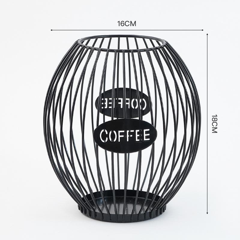 Скандинавский стиль Coffee Mate Iron Coffee Shop Counter Open Display Rack Организатор для кофейных капсул