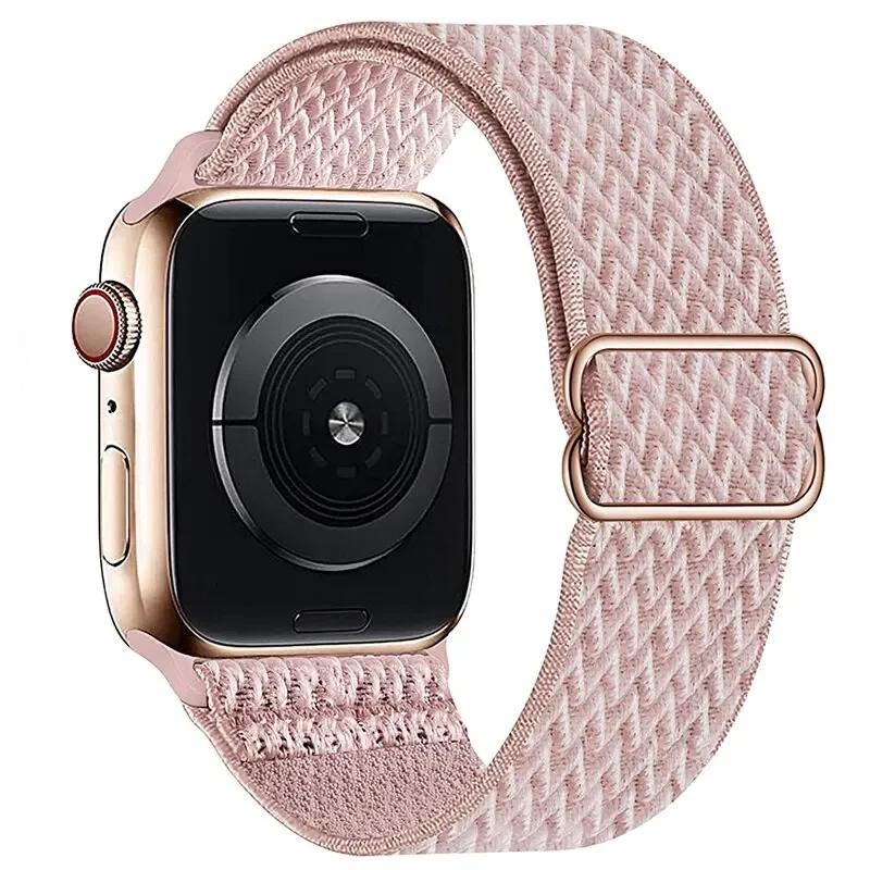 Эластичный нейлоновый ремешок для Apple Watch ultra 2 49 мм Series 9/8/7 41 мм 45 мм 38/42-40 мм/44 мм Богемский браслет ремешок для iWatch 6 5 4 3 Se