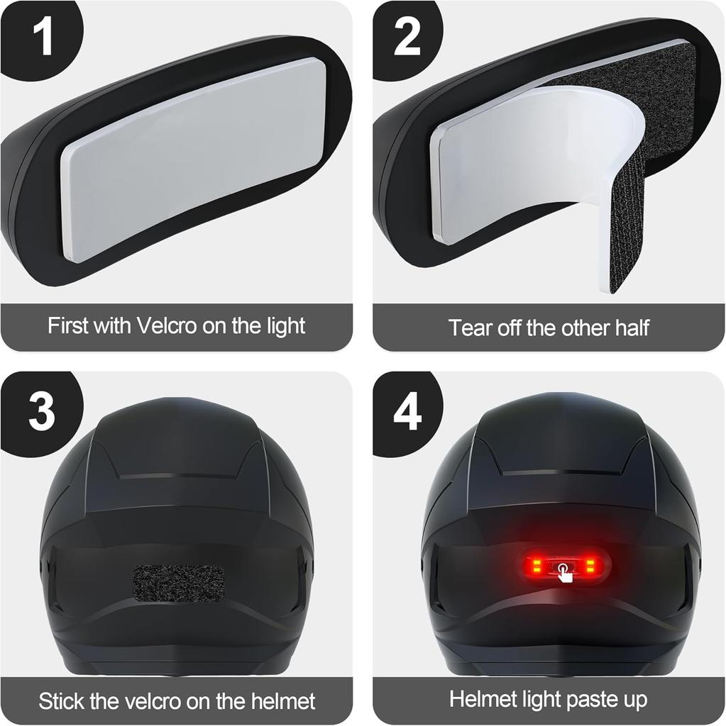 Светодиодный фонарь для мотоциклетного шлема, перезаряжаемый, водонепроницаемый, сигнальный, предупреждающий, задний фонарь, велосипедный, мигающий задний фонарь для ночной езды