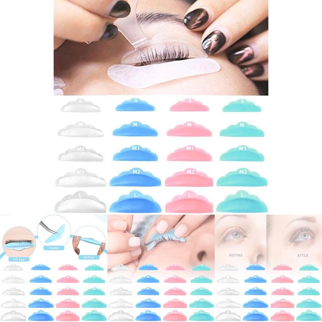 Premium Silicone Eyelash Curling Accessories Five Pair Pack With Colorful Pads For Enhanced Lash Styling