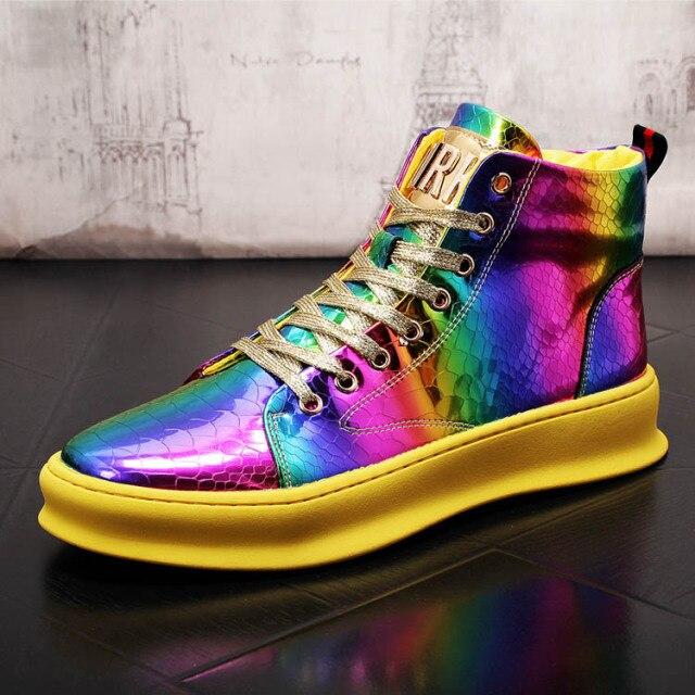 Повседневная обувь на плоской подошве, ботильоны, мужские высокие мужские кроссовки на платформе на платформе