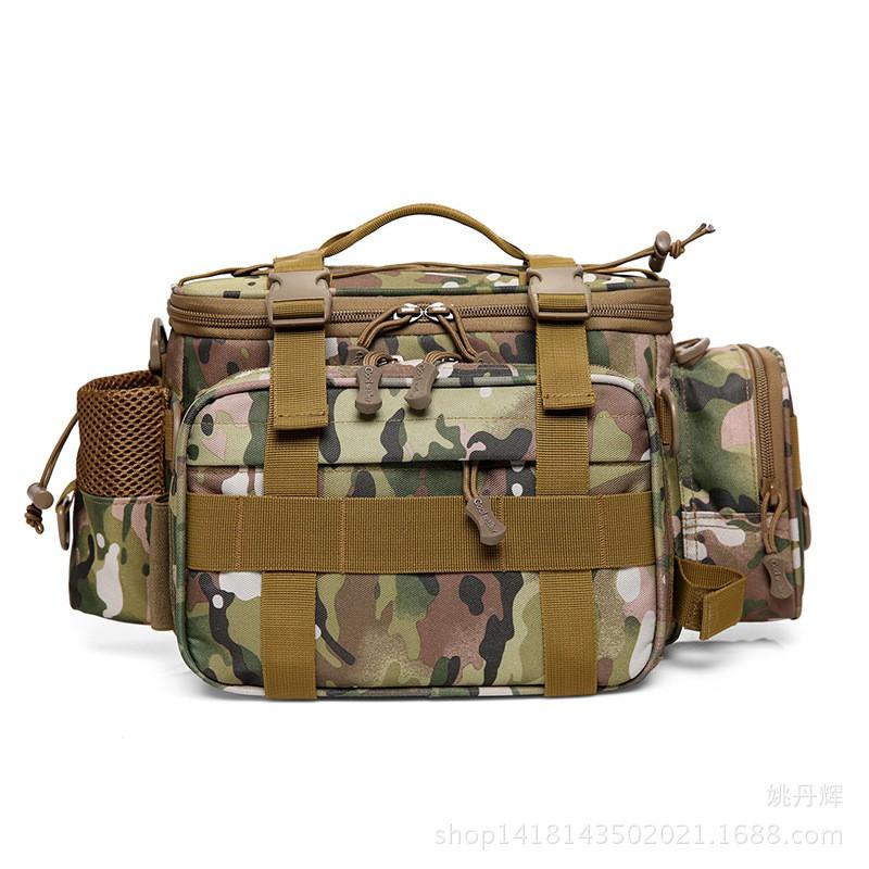 Multi-Functional Waterproof Fishing Waist Pack With Rod Storage Adjustable Shoulder Strap Outdoor Tactical Bag Angling