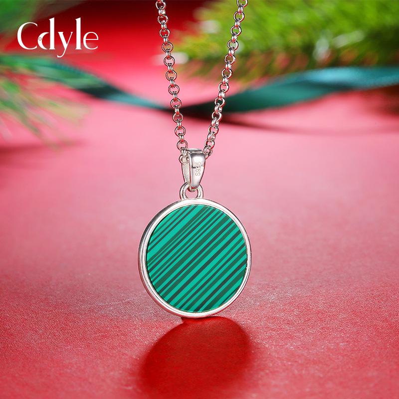 S925 Silver Couple Necklace: Deer & Diamond Pendant with Peacock Stone