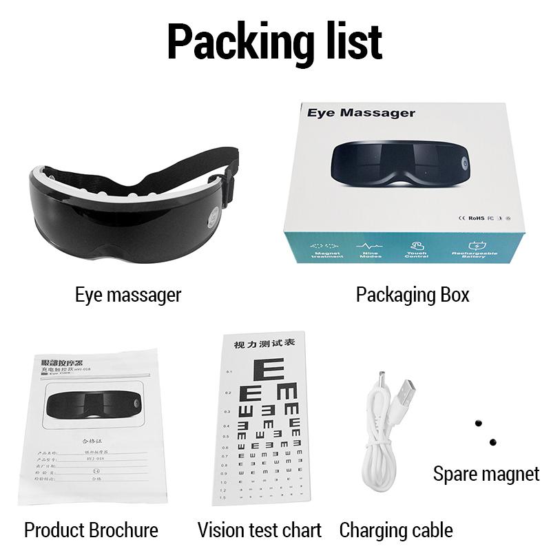 9 режимов массажер для глаз магнитная терапия вибратор умный инструмент для массажа глаз удаление снимает усталость массаж глазного яблока забота о здоровье