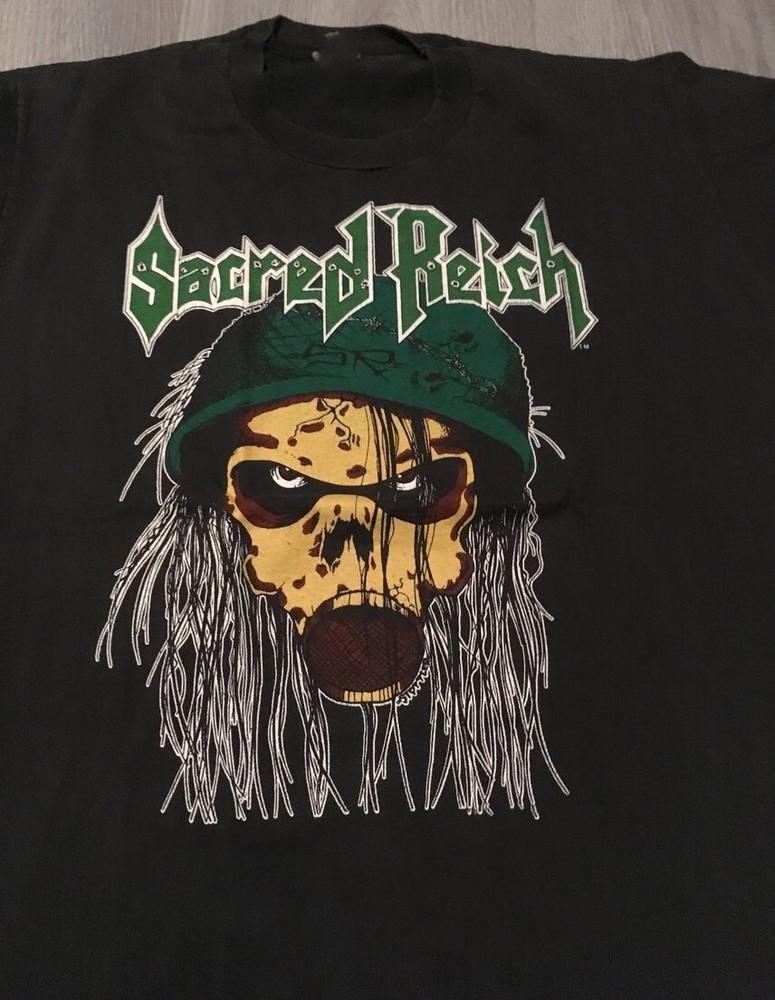 Sacred Reich Решения Насилия 1988 Короткий рукав Черный Все размеры Футболка QQ1114 Унисекс Футболка