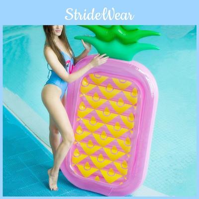 Новый ПВХ Ананас Двухцветный Лист Поплавок Модный Ананас Надувной Плавательный Круг Спасательный Буй Прямая Поставка с Фабрики Желтый Ананас Розовый Ананас