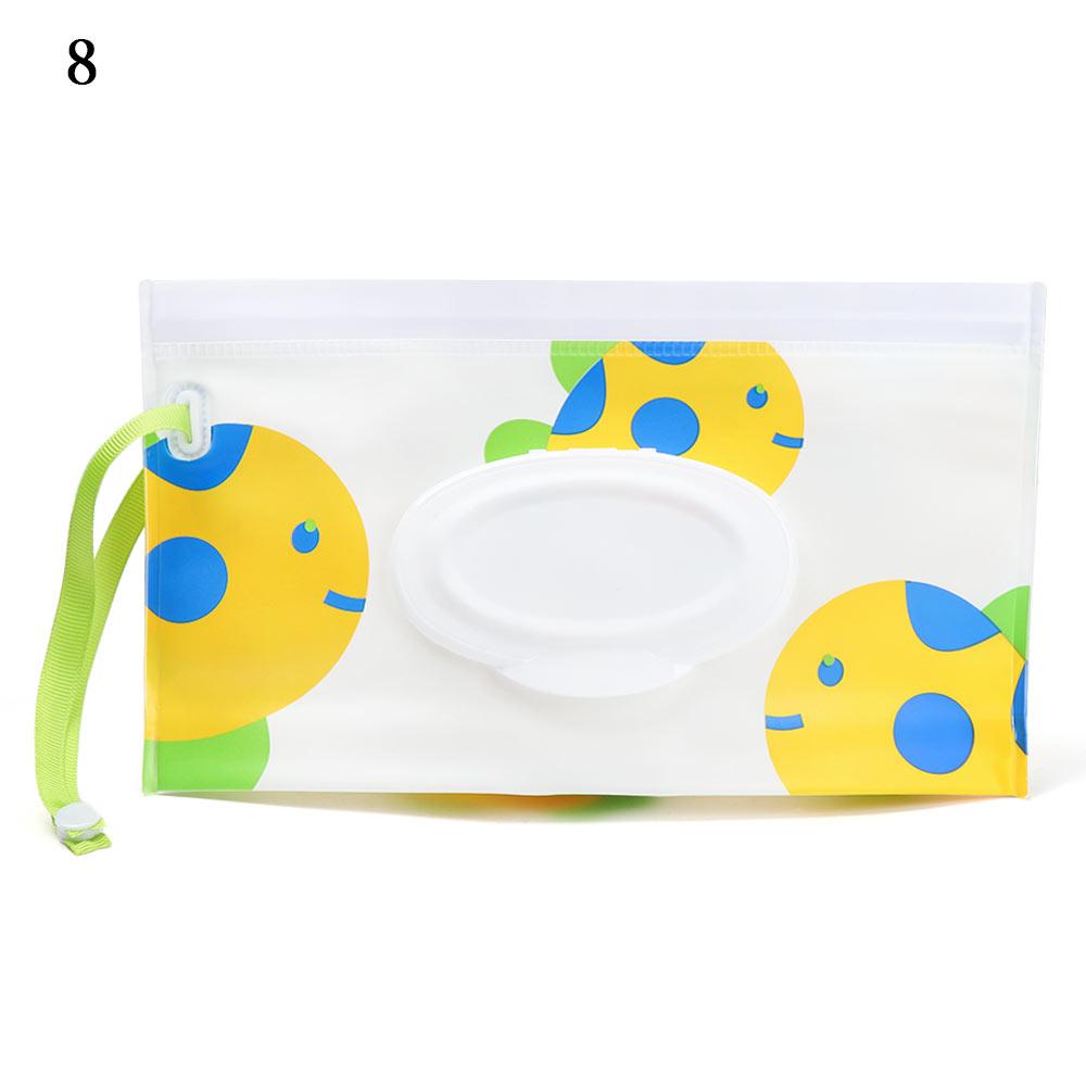 Portable Snap-Strap Carrying Case Wet Wipes Bag Cosmetic Pouch Tissue Box Stroller Accessories