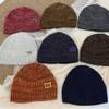 Mixed color thread knitted hat women's autumn and winter ins new simple and versatile knitted warm wool hat cold hat