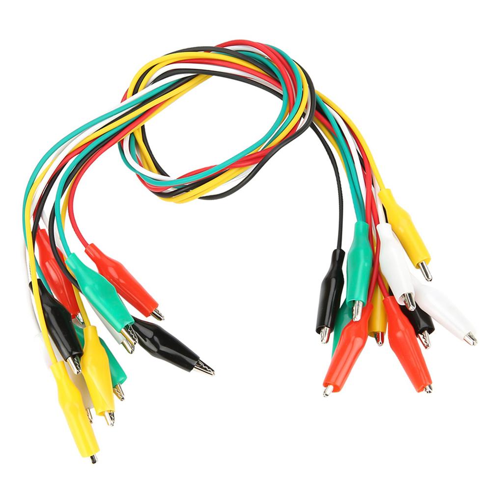 10pcs 50cm Crocodile Clip Number 35mm Double Ended Crocodile Clips Cable