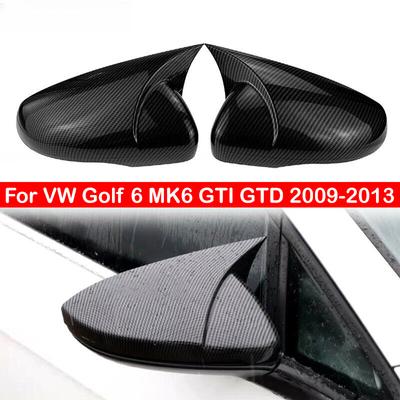 Для VW Volkswagen Golf 6 MK6 GTI GTD 2009-2013 автомобильный чехол для зеркала заднего вида, крышка крыла, отделка корпуса внешней двери, вид из углеродного волокна