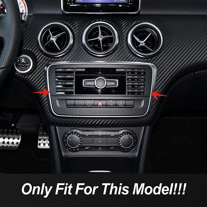 Консоль CD Панель Рамка Украшения Узор Карбон Отделка Для Mercedes Benz A Класс W176 GLA X156 CLA C117 2013-2018 Автомобильные Аксессуары
