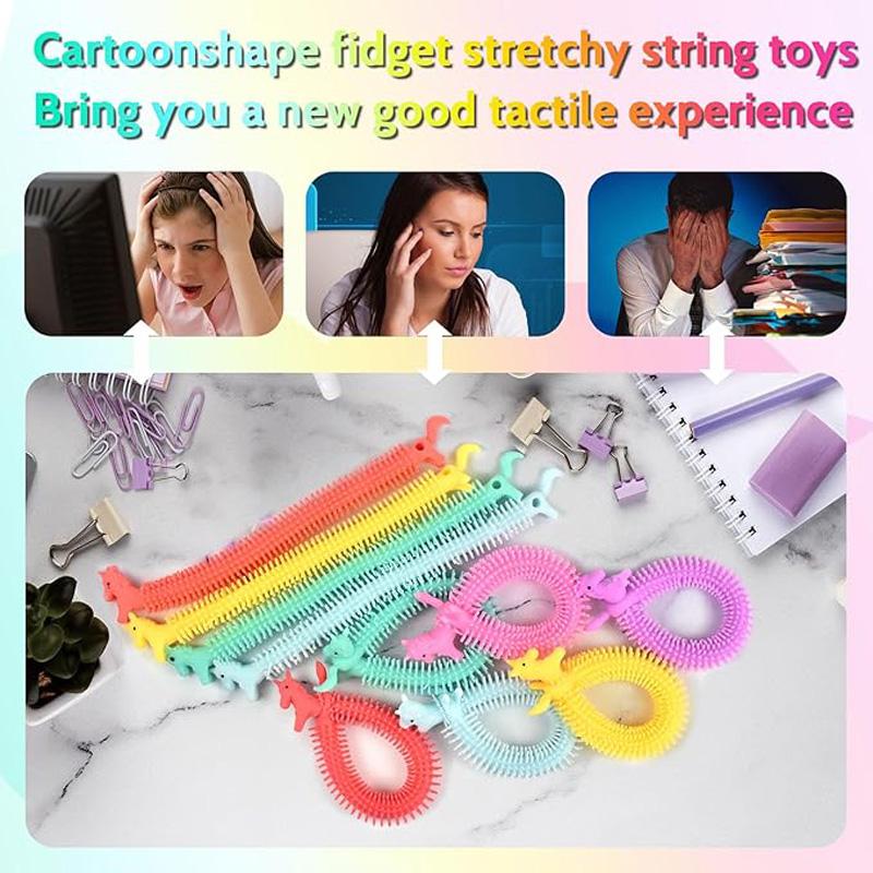 Unicorn Stretchy Strings Toys Sensory Stress Toys for Against Anxiety Quiet Stress Relief Toy for Autism and Special Needs