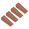 4 шт. Деревянный дверной стопор темно-коричневый треугольный противоскользящий дверной стопор для спальни гостиной ванной комнаты
